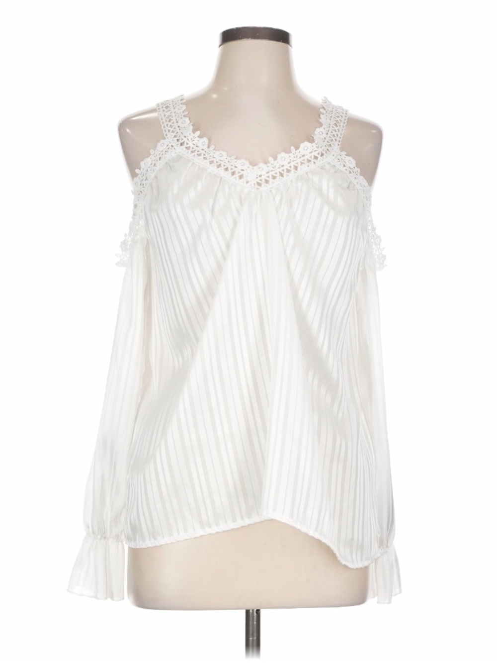 White Off Shoulder Blouse Large